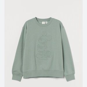 Disney Women's Light Green Sweater with Mickey Design